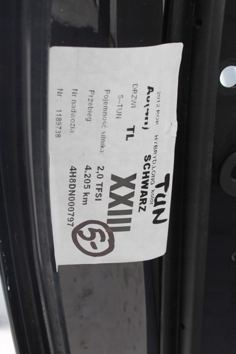 AUDI A8 LONG 4H4 D4 LY9B PORTES GAUCHE AVANT ARRIÈRE CÔTÉ GAUCHE AVANT ARRIÈRE