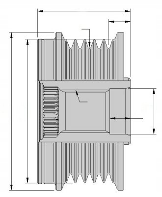 EMBRAGUE ALTERNADOR HELLA 9XU 358 038-851 