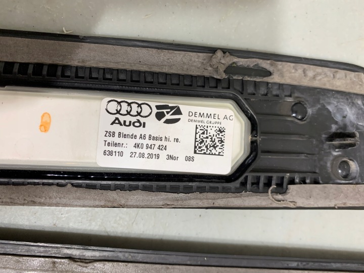 BAGUETTES SEUIL REVÊTEMENTS ENSEMBLE AUDI RS6 C8 4K0947405B 4K0947406B 4K0947424