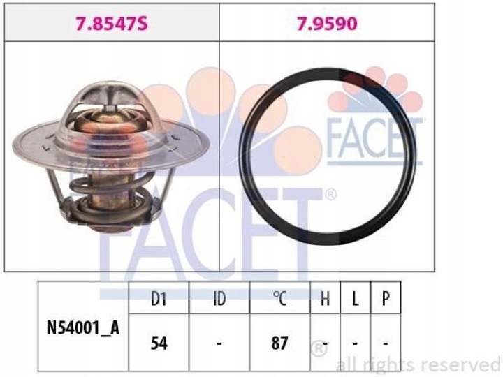 TERMOSTATO FACET 7.8547 