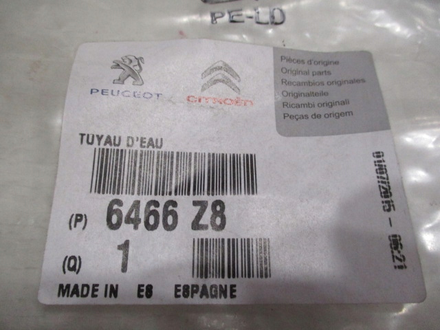 PEUGEOT 206 FIL AQUATIQUE RÉCHAUFFEURS 6466Z8