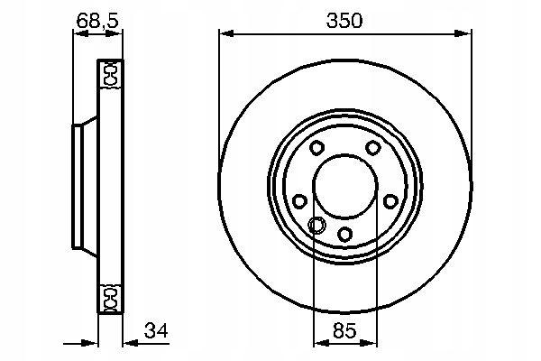 BOSCH DISCOS DE FRENADO 2 PIEZAS PARTE DELANTERA AUDI Q7 PORSCHE CAYENNE VW TOUAREG 