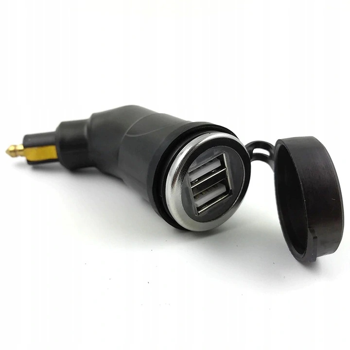 DISPOSITIVO DE CARGA MOTOCICLETA 2 PIEZAS USB 2,1A BMW DIN ADAPTADOR 