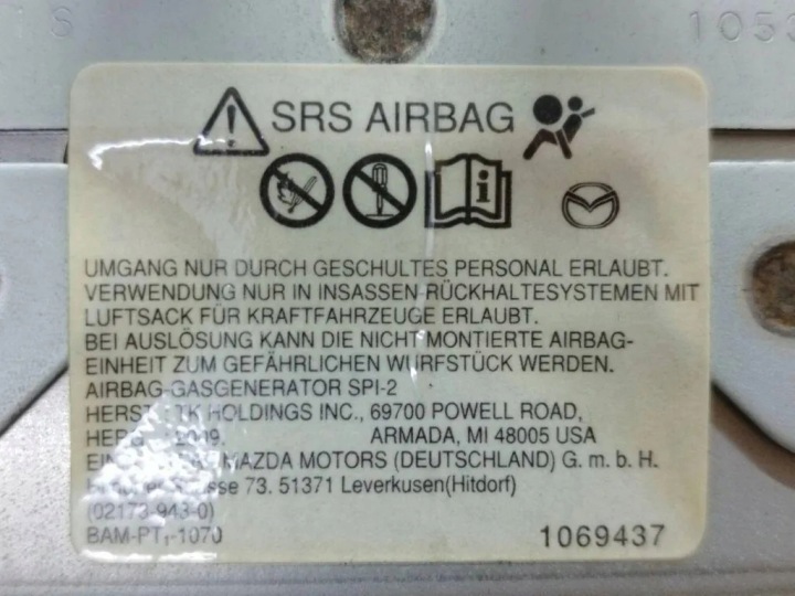 COUSSIN AIRBAG PASSAGER MAZDA 6 BERLINE COMPACTE (GH) 1056859 2.2L DIESEL 120KW
