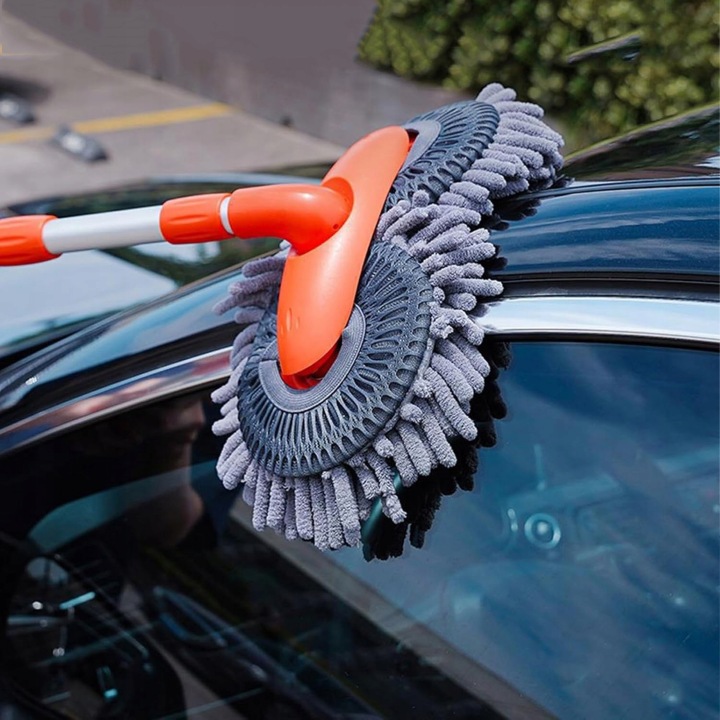 BROSSE VERS LAVAGE VOITURES VOITURE MOP MANUELLE MIKROFIBRA ÉCHANGE 160CM