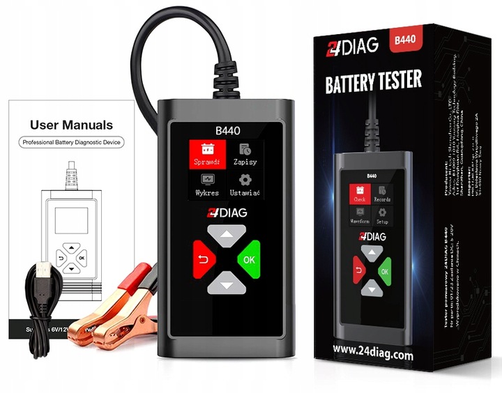 DIGITAL MEASURER TESTER FOR AKUMULATOROW BATERII 6V 12V 2AH - 220AH J.POLSKI 