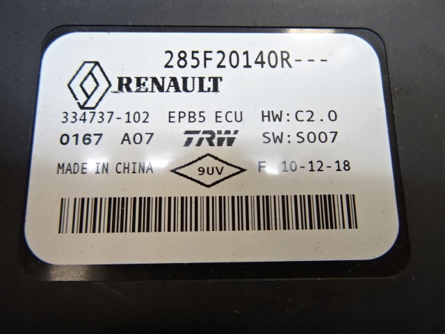 RENAULT KOLEOS II MODULE CONTRÔLEUR FREINS MANUEL 285F20140R