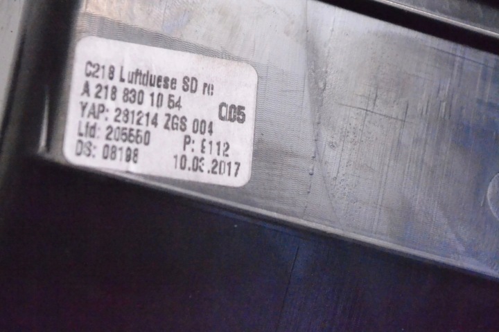 MERCEDES-BENZ CLS C218 X218 2017 BUSES GRILLES CONDUIT D'AIR TABLEAU DE BORD INSTRUMENTATION