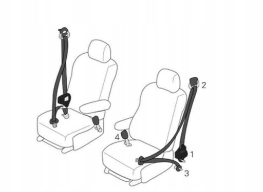 UNIVERSEL 3-PUNKTOWY AUTOMATIQUE CEINTURE DE SÉCURITÉ RÉGLABLE LONGUEUR