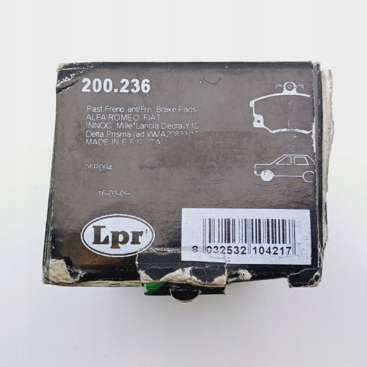 PLAQUETTES FREIN LPR AVANT ALFA ROMEO 145 146 200236 NR27 JEU NOUVEAU