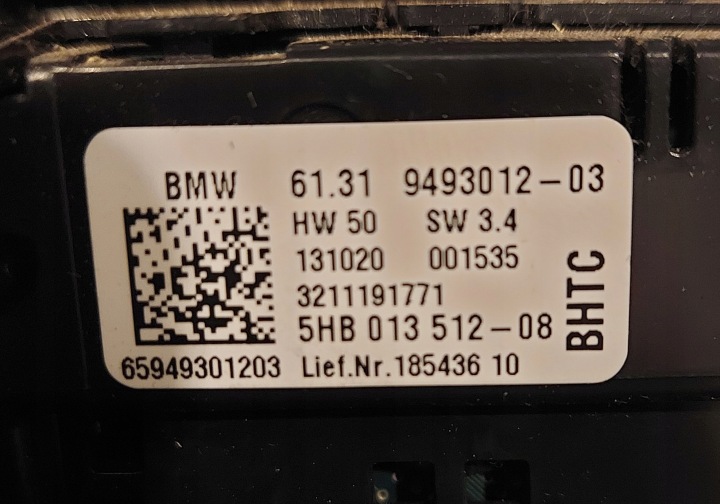 BMW G20 G21 G22 G23 G42 PANNEAU CLIMATISATION GRILLE CONDUIT D'AIR TUNNELS ARRIÈRE