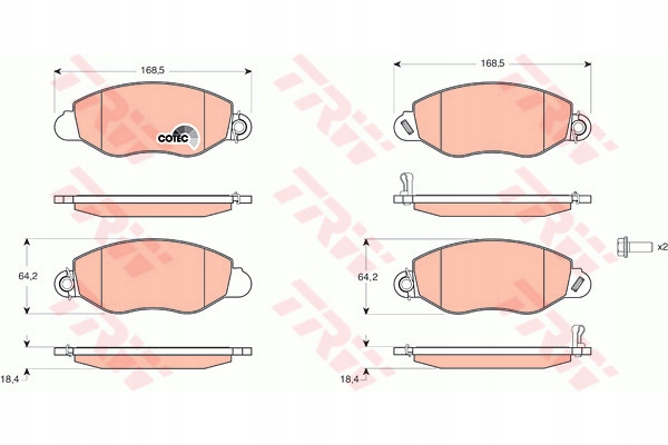 ZAPATAS HAM. FORD P. TRANSIT 00- PARTE DELANTERA ACCIONAMIENTO 