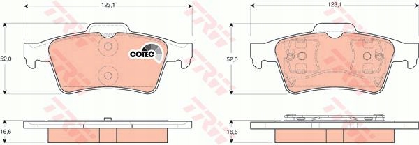 ZAPATAS DE FRENADO PARTE TRASERA RENAULT LAGUNA 01- 