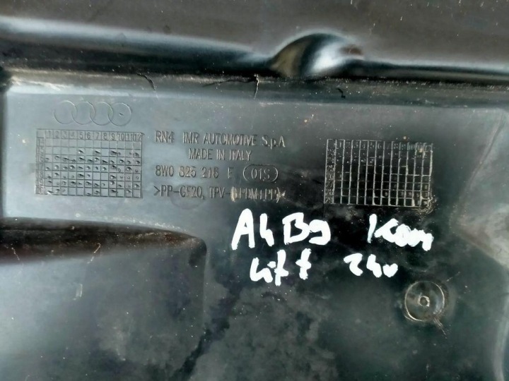 AUDI A4 B9 LIFT PROTECTION CHÂSSIS ARRIÈRE 8W0825216E 2024R