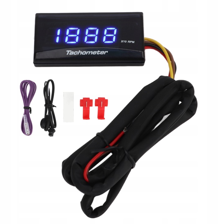 COMPTEUR DE VITESSE LCD MOTOCYCLETTE 12V TACHOMETR COMPTE-TOURS ULTRA MINCE