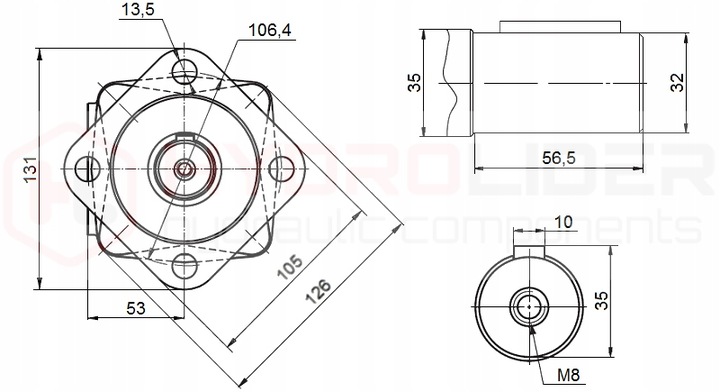 STEERING RACK PMS(B)DO MASZYN ROLNICZYCH BUDOWLANYCH 