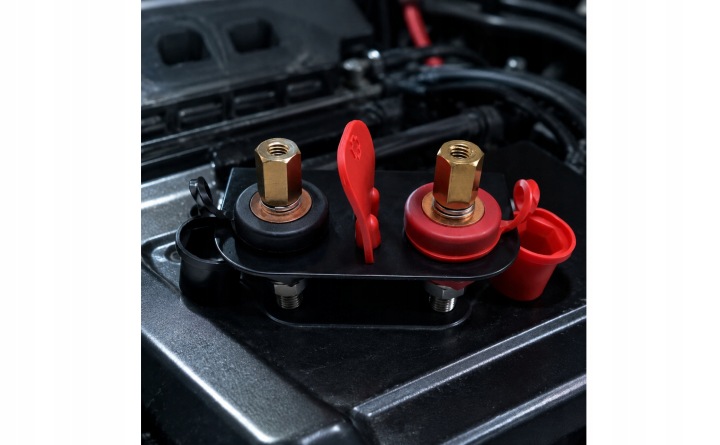 POTEAU VERS AWARYJNEGO URUCHAMIANIA BATTERIE AVEC ÉTRIER DE FIXATION MONTAZOWYM 12V POUR ENTUZJASTOW UTV, LODZI, AUTOMOBILES