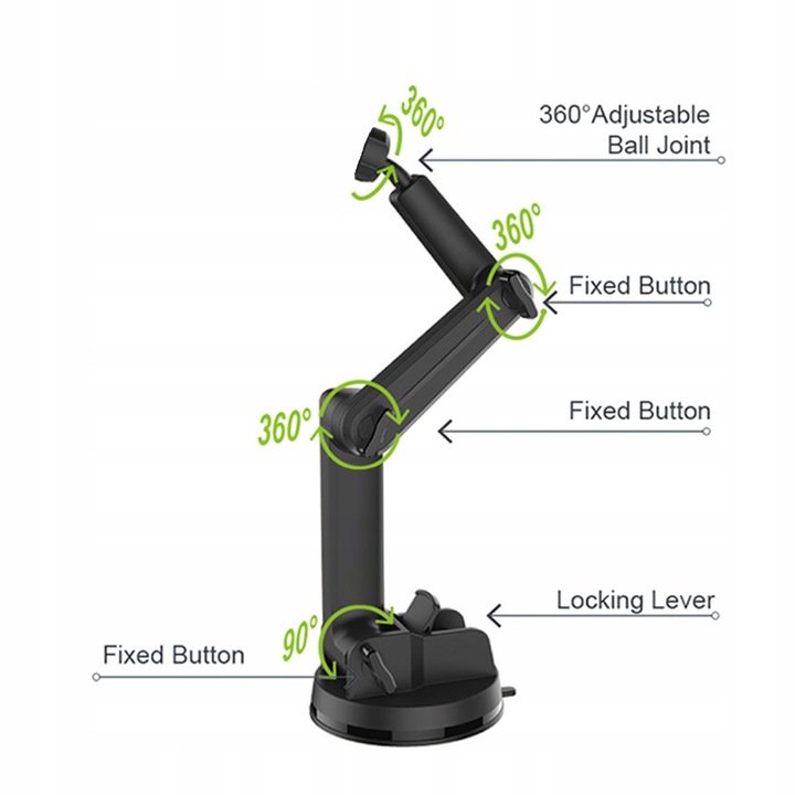 SOPORTE AUTO TABLET PARA AUTOMÓVILES DE CARGA MICROBÚS TIRA LARGO PARA VENTANAS AL TORPEDA 