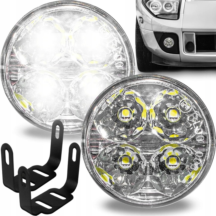 LAMPS FOR DRIVER DAYTIME DRL 4 LED FROM ROUND LIGHT DAYTIME HOMOLOGATION 7CM 