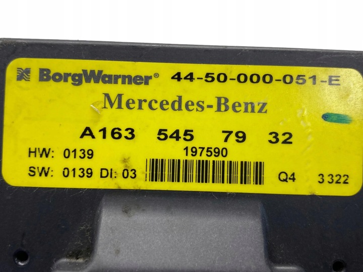 MERCEDES-BENZ ML W163 2004 CONTRÔLEUR ENGRENAGE