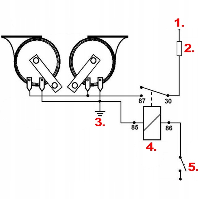 SIGNAL SONORE RENEW FORCE KLAXON SAMOCHDOWY AVERTISSEUR SONORE HAUT-PARLEUR DWUTONOWY 100DB