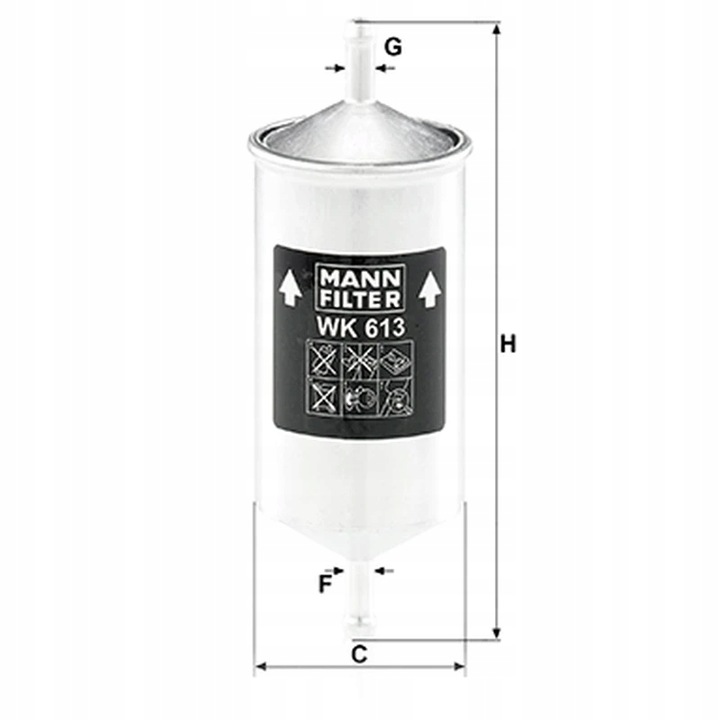 FILTRO COMBUSTIBLES MANN-FILTER WK 613 