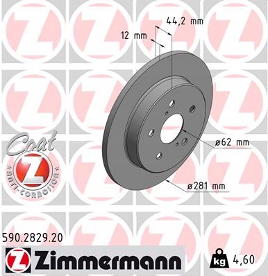 DISCOS ZAPATAS ZIMMERMANN PARTE TRASERA TOYOTA CH-R 