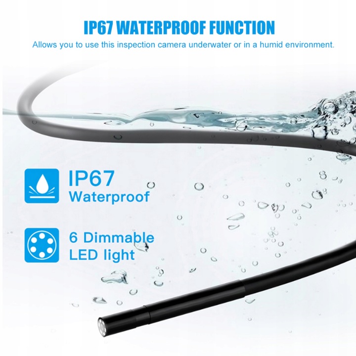 CAMÉRA INSPEKCYJNA ENDOSKOP WIFI FULLHD IP67 5.5MM