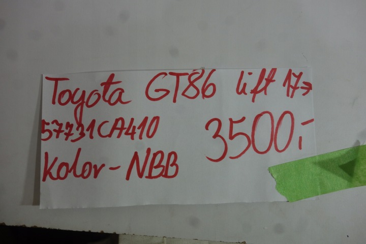 PARE-CHOCS AVANT TOYOTA GT86 LIFT 17- COULEUR NBB 57731-CA410