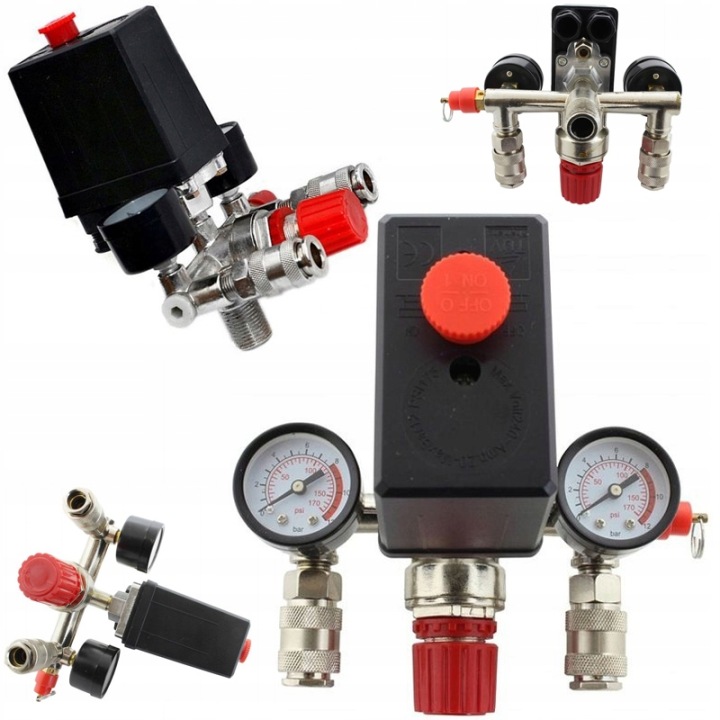 2× INTERRUPTEUR PRESSION VERS COMPRESSEUR 230V PRESOSTAT