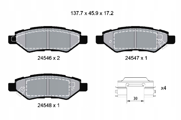 TEXTAR ZAPATAS DE FRENADO PARTE TRASERA CADILLAC CTS CTS SPORT SRX CHEVROLET 