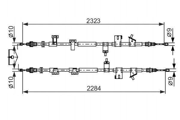 BOSCH CÂBLE FREIN RECZ. FORD T. TOURNEO/TRANSIT 1,0-1,6 13- LE/PR JEU