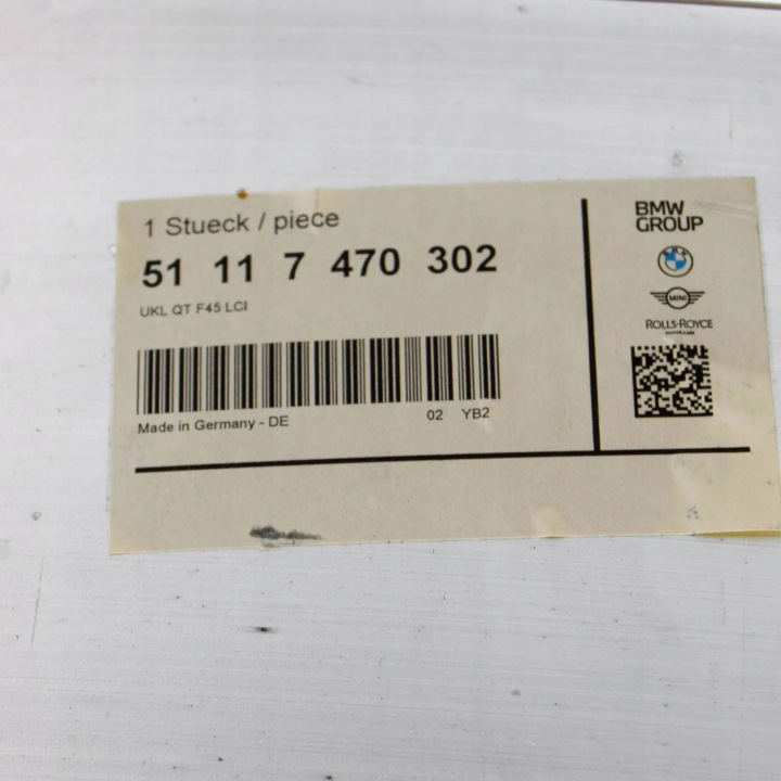 ORIGINAL BMW STOSSSTANGE VORNE OBEN 51117470302 OEM