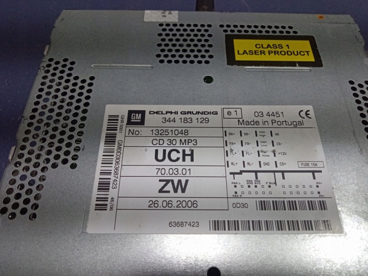 OPEL ASTRA H RADIO MONITEUR ENSEMBLE 13251048 13208089
