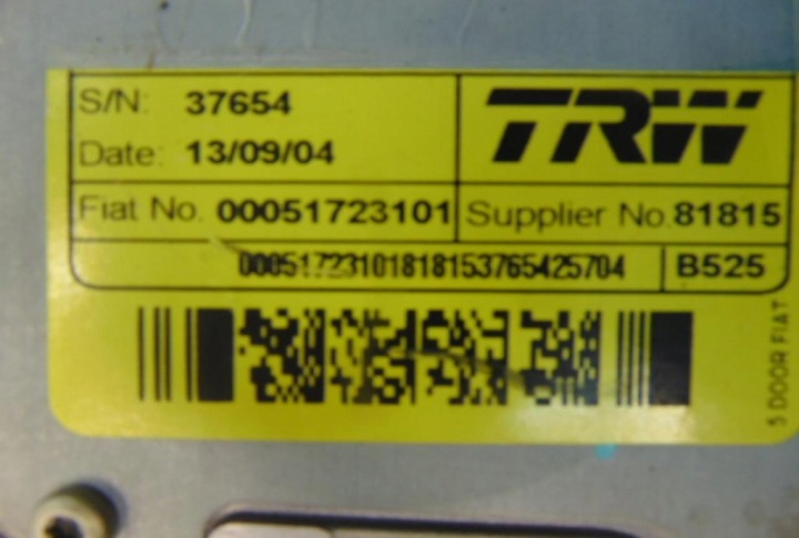 FIAT STILO 1.6B SUPPORT ÉLECTRIQUE 00051723101