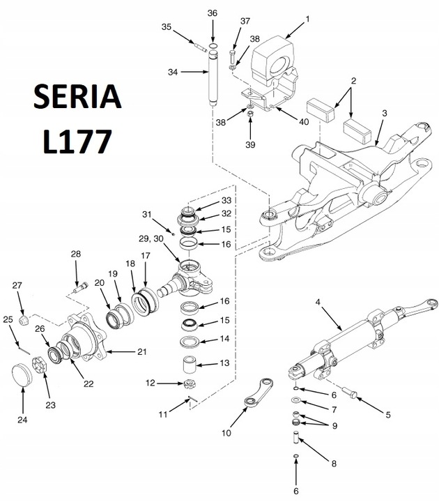 KOMPLEKTAS GUOLIŲ WAHLIWYCH JUNGTIES HYSTER H177 L177 nuotrauka 4