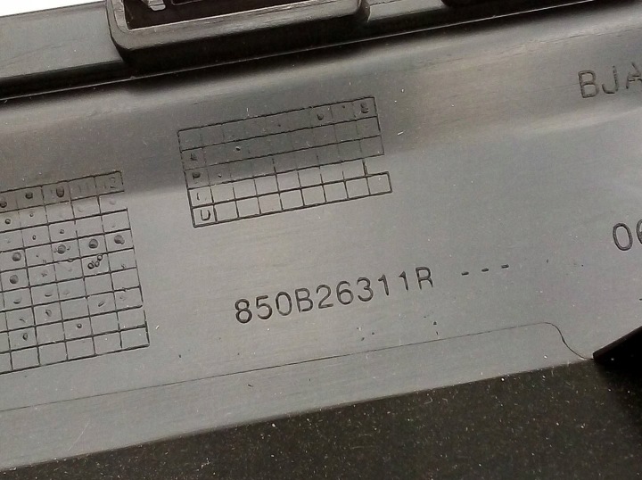 RENAULT CLIO V 2019 850B26311R DOUBLURE PARE-CHOCS ARRIÈRE ARRIÈRE