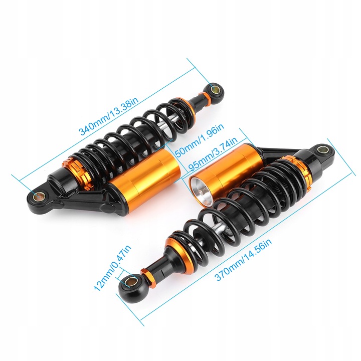 2 PIEZAS 340MM / 13.38IN AMORTIGUADORES NEUMÁTICOS 