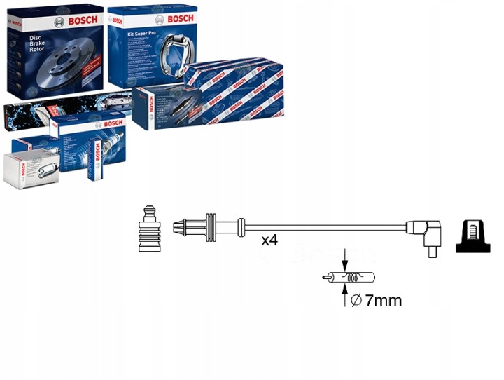 KIT FILS D'ALLUMAGE 0 986 357 240 BOSCH CONDUITES DE DÉRIVATION ALLUMAGE KIT