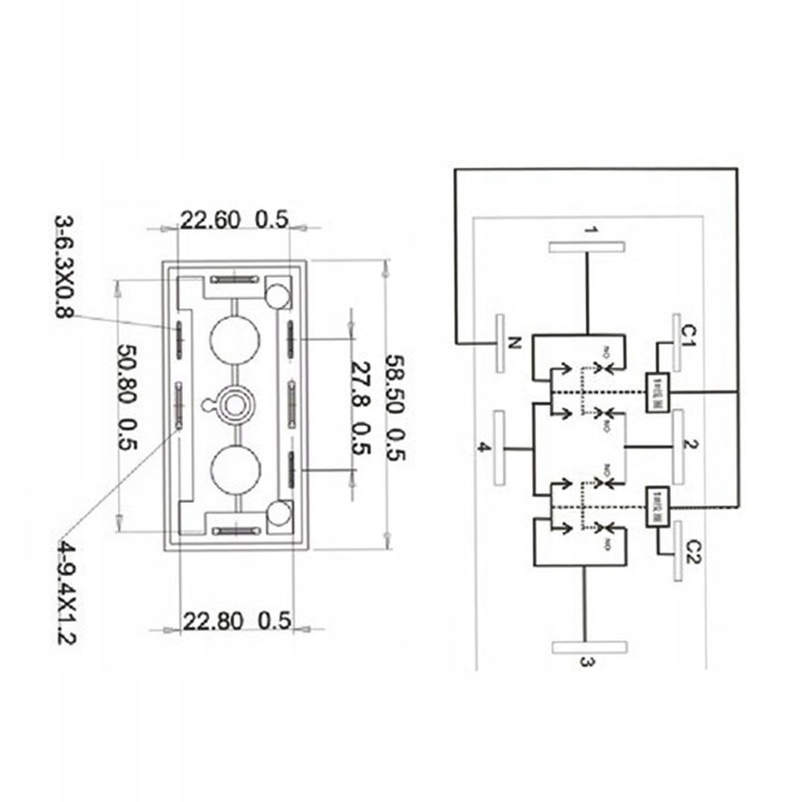 RELAIS WCIAGARKI 100A 12V 7-PINOWE CHARGEMENT