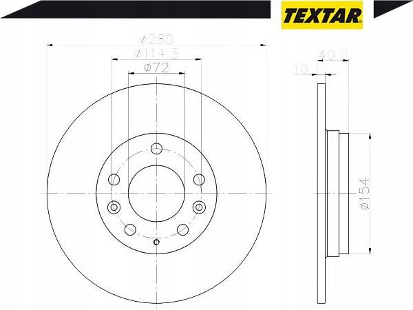 TEXTAR 92125603 DISCO DE FRENADO 