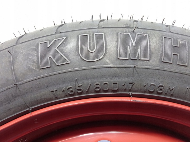 HYUNDAI I40 RUEDA RUEDA DE RECAMBIO 52910 2M910 4JX17 5X114,3 KUMHO 135/80 R17 