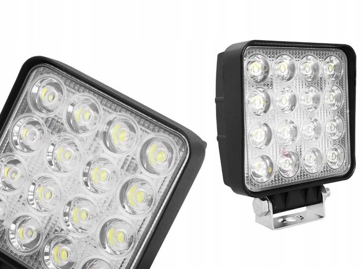 HALÓGENO DIODO LUMINOSO DIODO LUMINOSO LED FARO EN FUNCIONAMIENTO 16 DIODO LUMINOSO DIODO LUMINOSO LED 48W 12V 24V GRUESA 