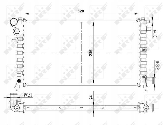 RADUADOR DE AGUA NRF 509502 