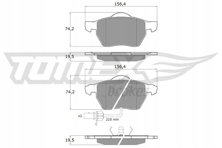 PLAQUETTES FREIN TOMEX BRAKES TX 13-13 AXE AVANT