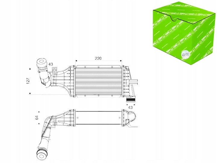 INTERCOOLER SANS DE LA SOUPAPE AGR OPEL ASTRA G ZAFIRA A 2.0D 2.2D photo 1 - milautoparts-fr.ukrlive.com