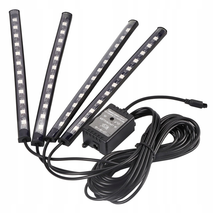 ÉCLAIRAGE 48 LED RGB VERS VOITURES VOITURE ÉCLAIRAGE SOUS PIEDS 22 CM USB