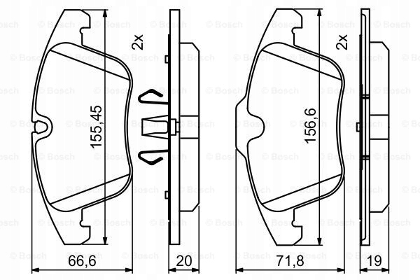 PLAQUETTES FREIN AVANT BOSCH 0986494830 T4N9759 JAGUAR XE 15