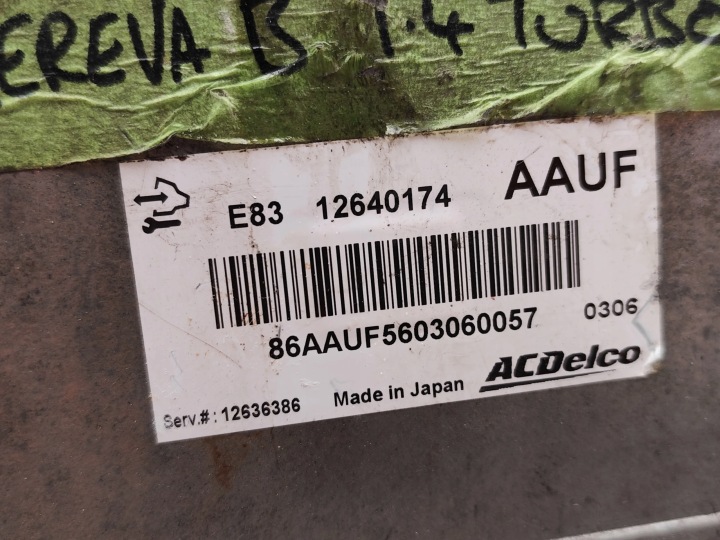 OPEL MERIVA CONTRÔLEUR MODULE ECU 1.6 ESSENCE 77KW (105 HP) 12640174 2010