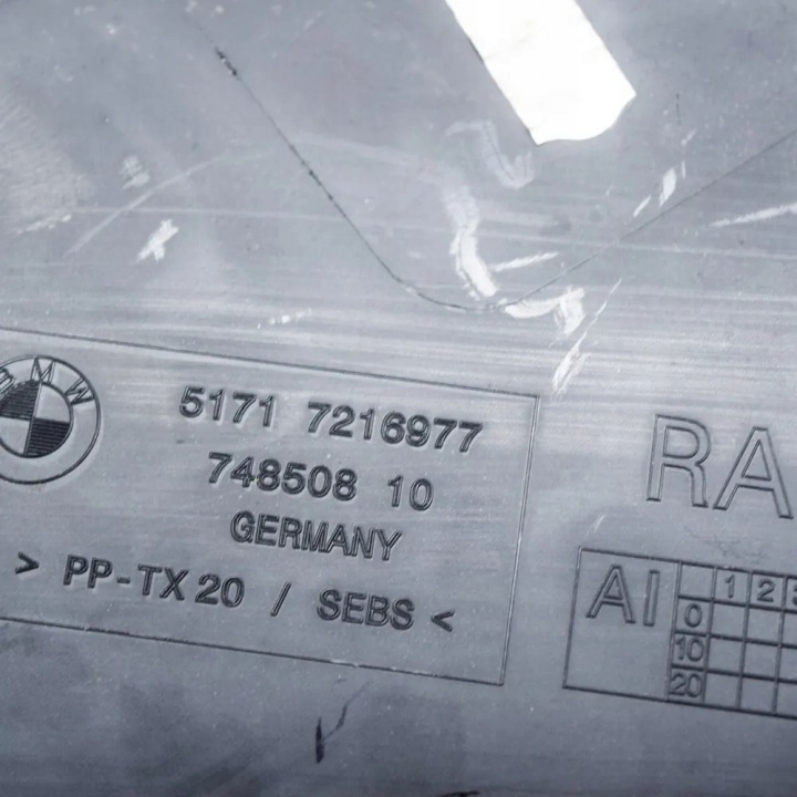 PLASTYK ESSUIE-GLACES AVANT BMW 5 (F10) 7216977 3.5L DIESEL 220KW 2011